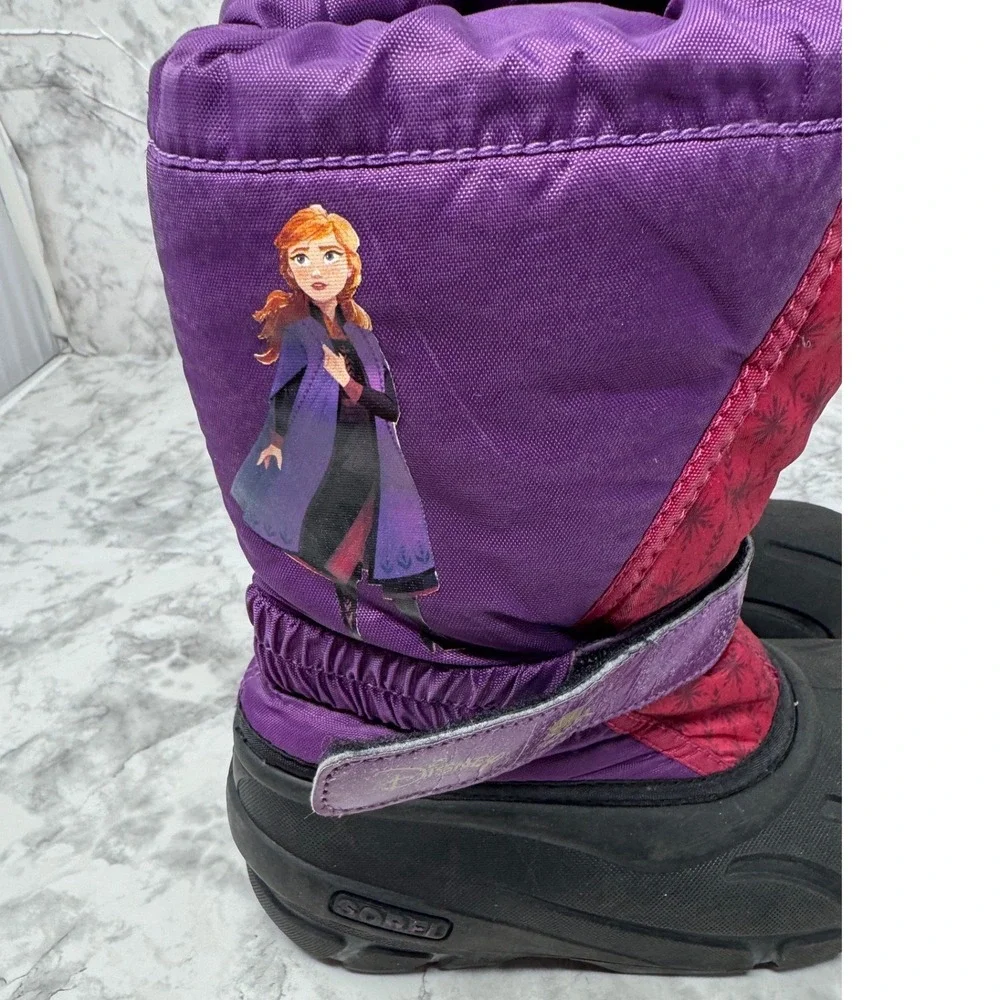 Sorel Disney 💜Frozen 2 Anna Flurry Purple Pink‎ Snow Boots Girls Kids-1